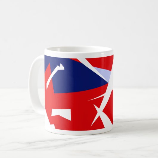 Mug Vibes positives Bleu rouge blanc (Devant gauche)