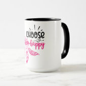 Mug Vibes positives | Devis motivationnel (Devant droit)