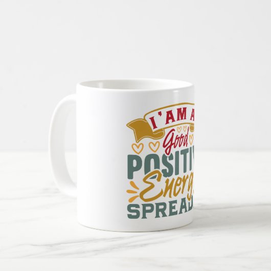 Mug Vibes positives | Devis motivationnel (Devant gauche)