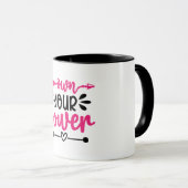 Mug Vibes positives | Devis motivationnel (Devant droit)