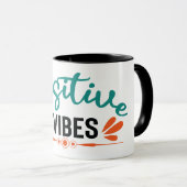 Mug Vibes positives | Devis motivationnel (Devant droit)