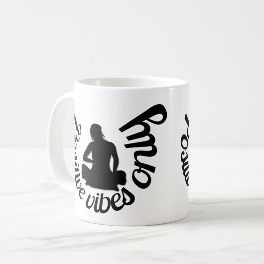 Mug Vibes positives seulement Citation Inspirationnell (Devant gauche)