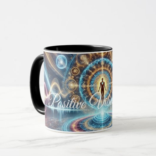 Mug Vibes Positives Uniquement (Devant gauche)