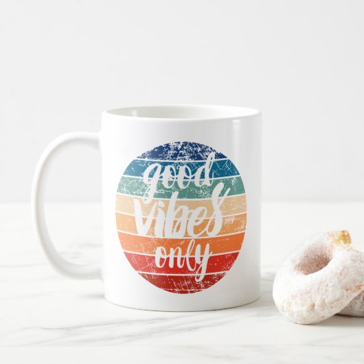 Mug Vibes Positives Uniquement (Avec donut)