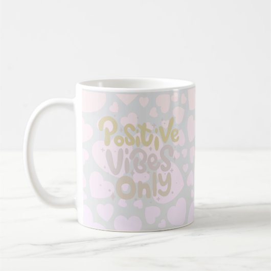 Mug Vibes positives uniquement de couleur neutre style (Gauche)