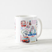 Mug Vibes retro vie médecin pour les héros de soins de (Devant droit)