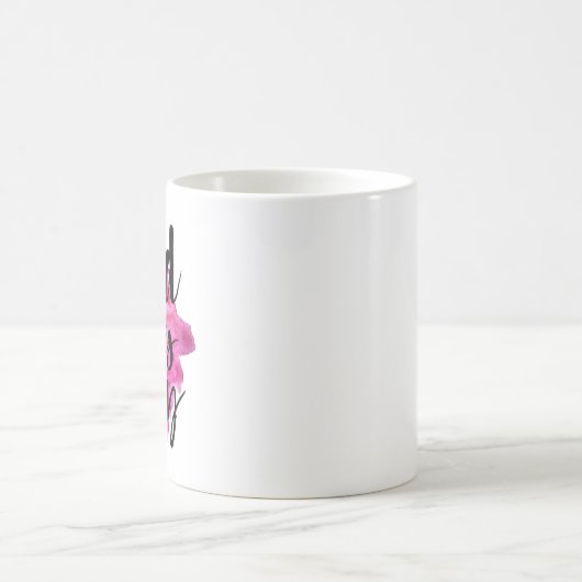 Mug vibes rose chaud bon script de brosse uniquement (Centre)