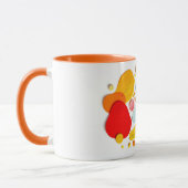 Mug Vibrant Abstract Organic Shapes Pop Art Collage (Gauche)