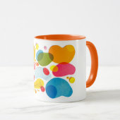 Mug Vibrant Abstract Organic Shapes Pop Art Collage (Devant droit)