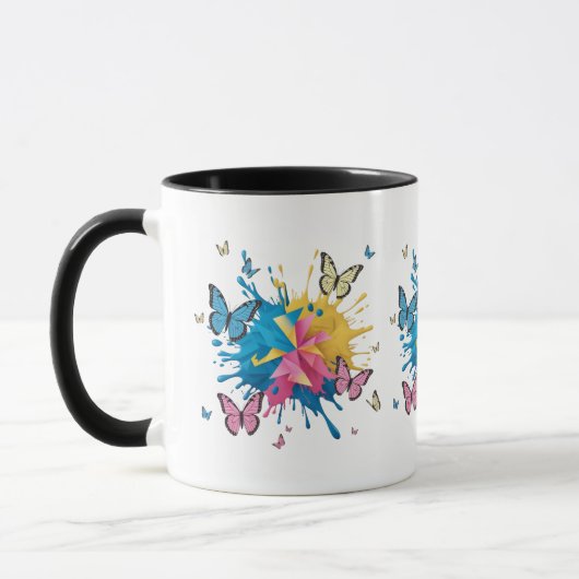 Mug Vibrant Abstrait Color Splash Art pour moderne (Gauche)