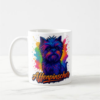Mug Vibrant Affenpinscher Pop Art Portrait - Coloré
