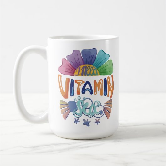 Mug Vibrant arc-en-ciel à la main : J'ai besoin de la  (Gauche)