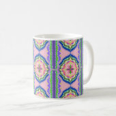 Mug Vibrant Bloom Kaleidoscope: Pink & Emerald Mandala (Devant droit)
