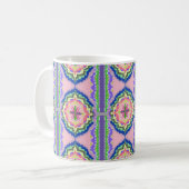 Mug Vibrant Bloom Kaleidoscope: Pink & Emerald Mandala (Devant gauche)