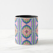 Mug Vibrant Bloom Kaleidoscope: Pink & Emerald Mandala (Centre)