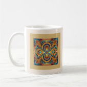 Mug Vibrant Boho Fractal Mandala Art (Gauche)