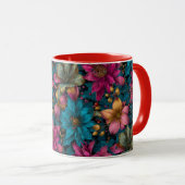 Mug Vibrant Christmas Botanical Fantasy Pattern (Devant droit)