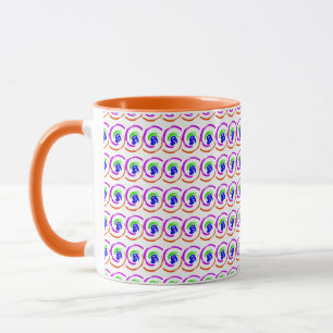 Mug Vibrant coloré moderne Abstrait Motif d'art