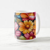 Mug Vibrant Flowers (Devant droit)