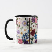 Mug Vibrant Jewel-Toned Floral Symphony (Gauche)