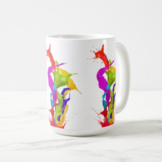 Mug Vibrant Liquid Explosion: Abstract Paint Splash (Devant droit)