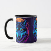Mug Vibrant Loup Stare Wildlife Fierce Gaze (Gauche)