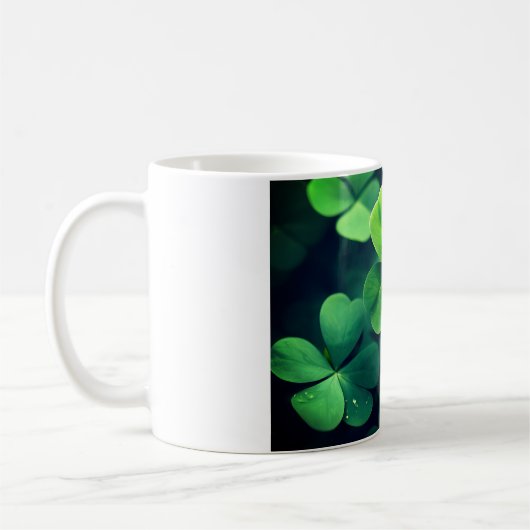 Mug Vibrant Lucky Four Leaf Clover - Sparkle w (Gauche)