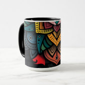 Mug Vibrant Mandala Design (Devant gauche)
