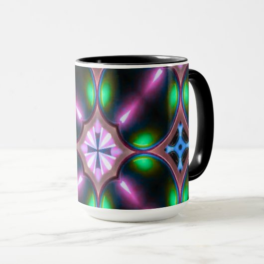 Mug Vibrant Modern Geometric Abstract (Devant droit)