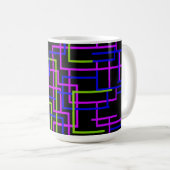Mug Vibrant Neon Grid (Devant droit)