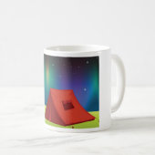 Mug Vibrant Northern Lights Camping Tent Night (Devant droit)