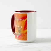Mug Vibrant orange daylily macro garden floral (Devant gauche)