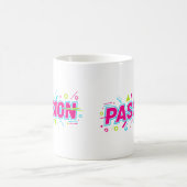 Mug Vibrant Passion Typography - Retro 90s Pop Art Aes (Centre)