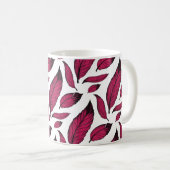 Mug Vibrant Pink Feather Pattern (Devant droit)