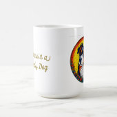 Mug Vibrant portrait illustré d'un chien (Centre)