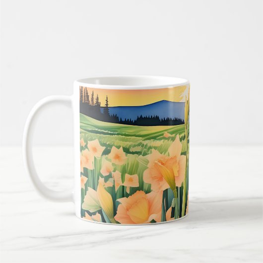 Mug Vibrant prairie de jonquille (Gauche)