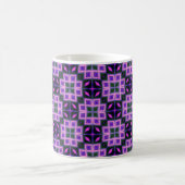 Mug Vibrant Purple and Pink Geometric Diamond Pattern  (Centre)
