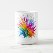 Mug Vibrant Rainbow Paint Splatter Explosion (Centre)