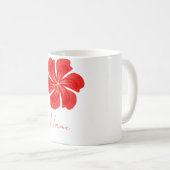 Mug Vibrant Red Petal Bloom - Minimalist Floral Art (Devant droit)