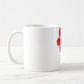 Mug Vibrant Red Petal Bloom - Minimalist Floral Art (Gauche)