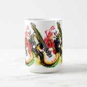 Mug Vibrant Retro Groove : Éclaboussure de guitare éle (Centre)