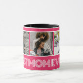 Mug Vibrant Rose Meilleure Maman Ever 3 Photo Collage  (Centre)
