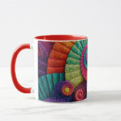 Mug Vibrant Spiral Abstract Patterns (Gauche)