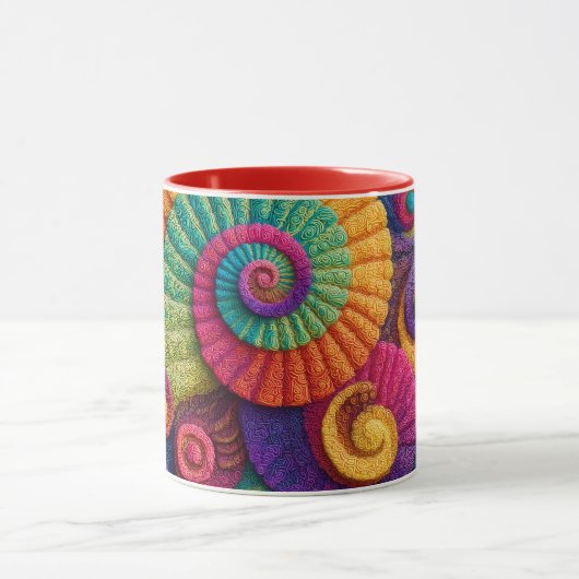Mug Vibrant Spiral Abstract Patterns (Centre)