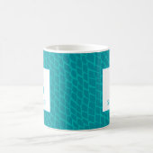 Mug Vibrant Teal Scale Mermaid Monogram Custom Name (Centre)