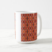 Mug Vibrant Tribal Fusion Geometric Symmetry Pattern (Devant droit)