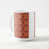 Mug Vibrant Tribal Fusion Geometric Symmetry Pattern (Devant gauche)