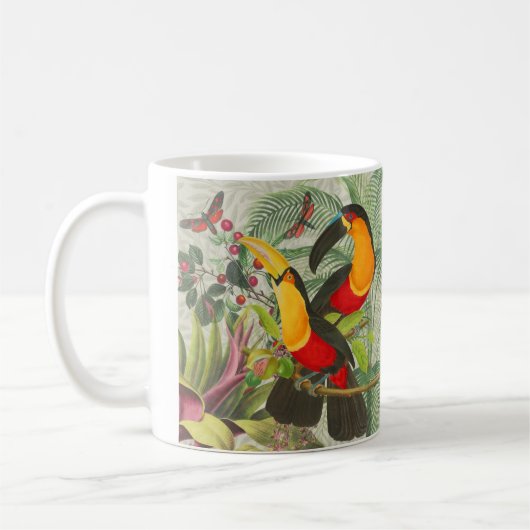 Mug Vibrant Tropical Toucan Birds Art Exotic Jungle (Gauche)