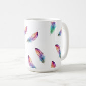Mug Vibrant Watercolor Feather All-Over Print (Devant droit)