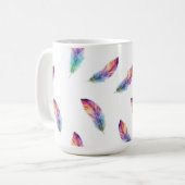 Mug Vibrant Watercolor Feather All-Over Print (Devant gauche)